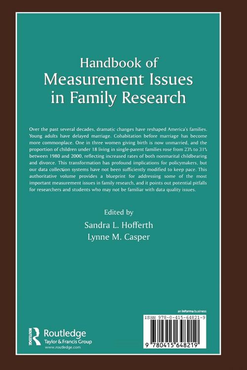 Produktbild: Handbook of Measurement Issues in Family Research