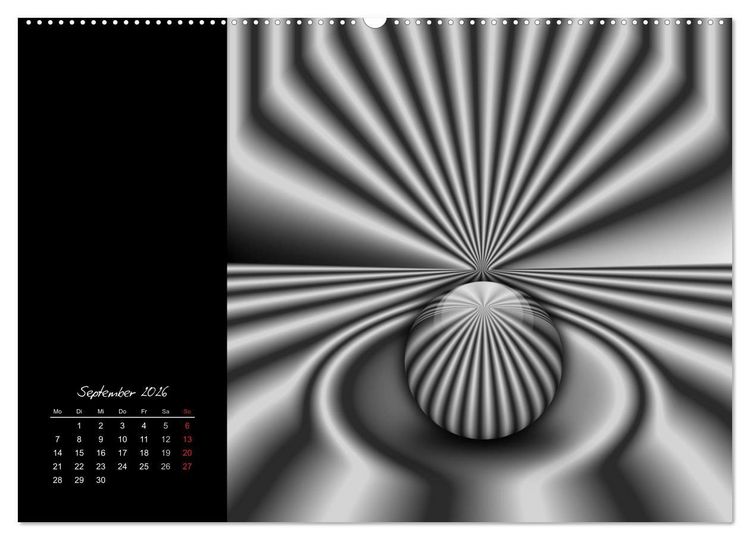 Produktbild: Optische Kunst im Quadrat (Wandkalender 2026 DIN A2 quer), CALVENDO Monatskalender