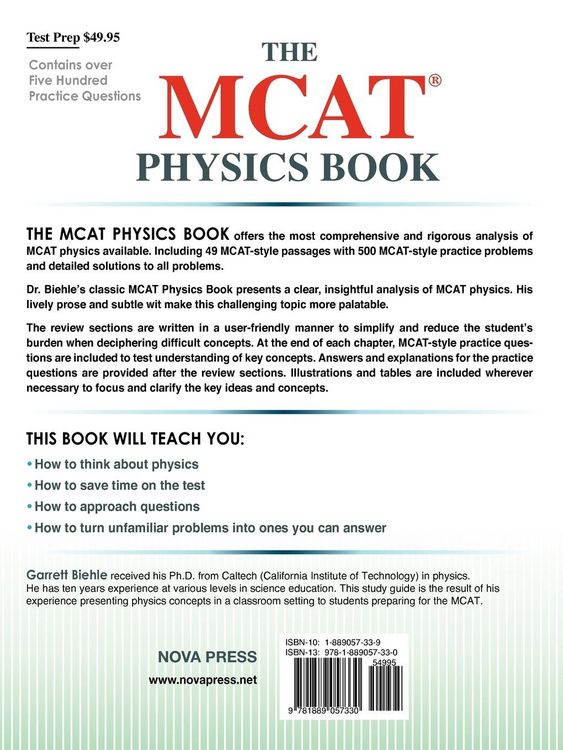 Produktbild: The MCAT Physics Book