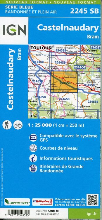 Produktbild: Castelnaudary-Bram 1:25 000