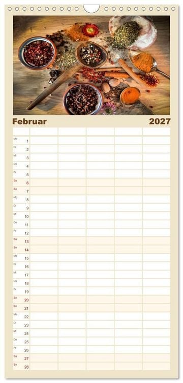 Produktbild: Familienplaner 2027 - K&uuml;chengeplauder - Nostalgische Momente mit 5 Spalten (Wandkalender, 21 x 45 cm) CALVENDO