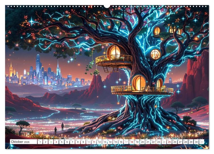 Produktbild: Futuristisches Landleben (Wandkalender 2026 DIN A2 quer), CALVENDO Monatskalender