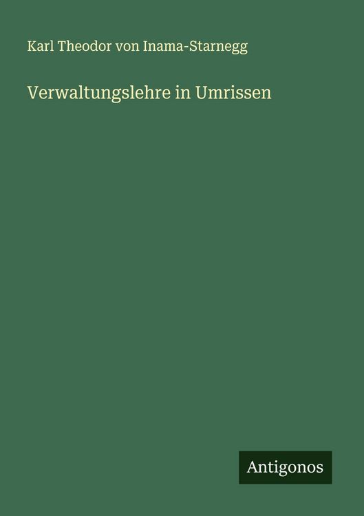 Produktbild: Verwaltungslehre in Umrissen