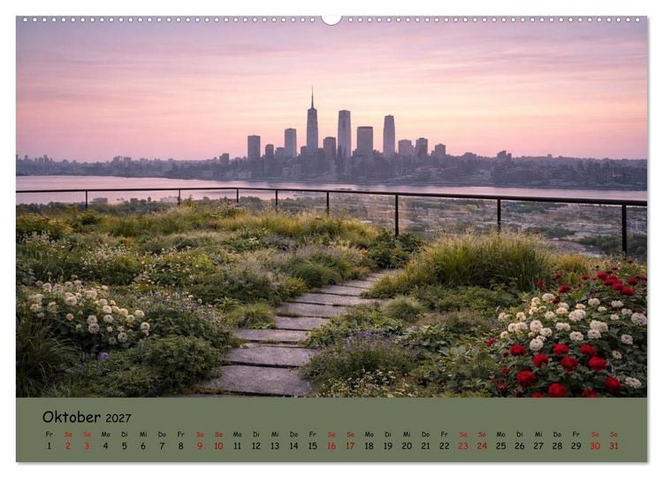 Produktbild: Urbane Oasen - Wo die Stadt aufblüht (hochwertiger Premium Wandkalender 2027 DIN A2 quer), Kunstdruck in Hochglanz