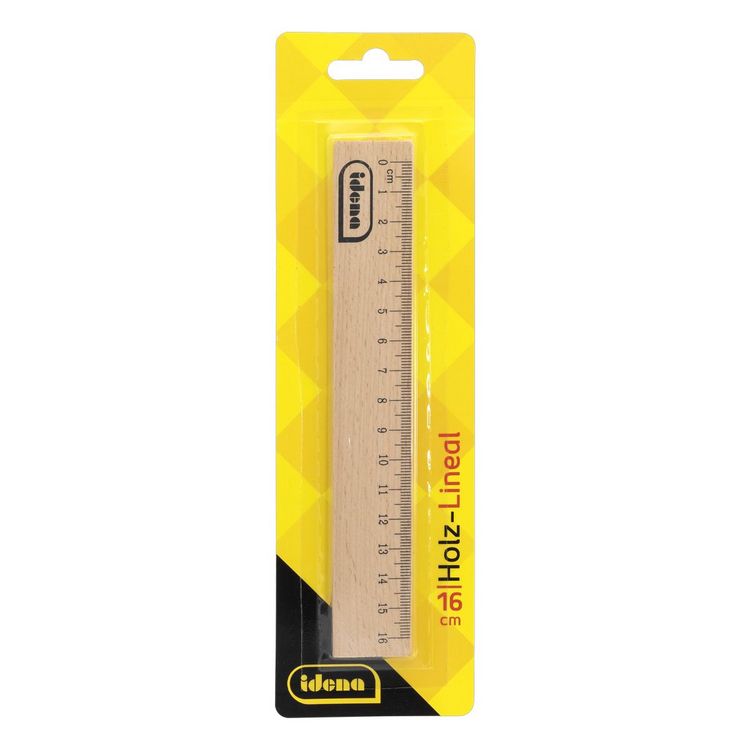 Produktbild: Idena Lineal Holz natur 16cm Blister