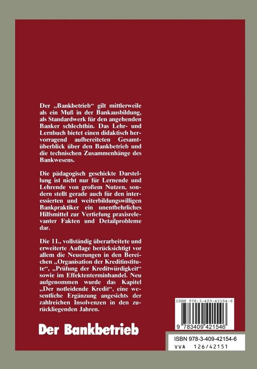 Produktbild: Der Bankbetrieb