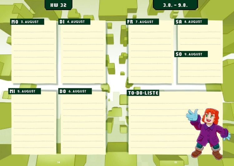 Produktbild: Das Grundschul-Hausaufgabenheft f&uuml;r Minecraft-Fans 2026/2027