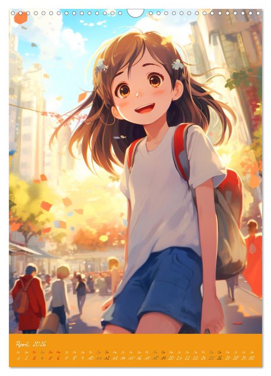 Produktbild: Stadtm&auml;dchen. Ein Jahr mit bezaubernder Manga-Kunst (Wandkalender 2026 DIN A3 hoch), CALVENDO Monatskalender