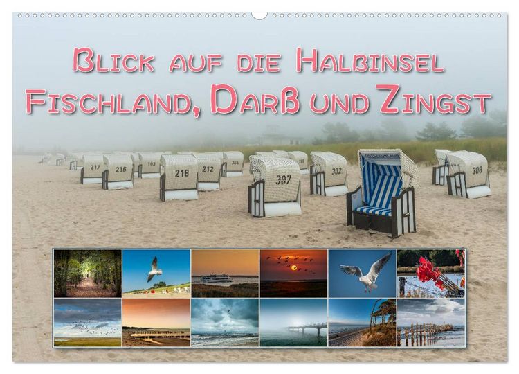 Produktbild: Blick auf die Halbinsel Fischland, Dar&szlig; und Zingst (Wandkalender 2026 DIN A2 quer), CALVENDO Monatskalender