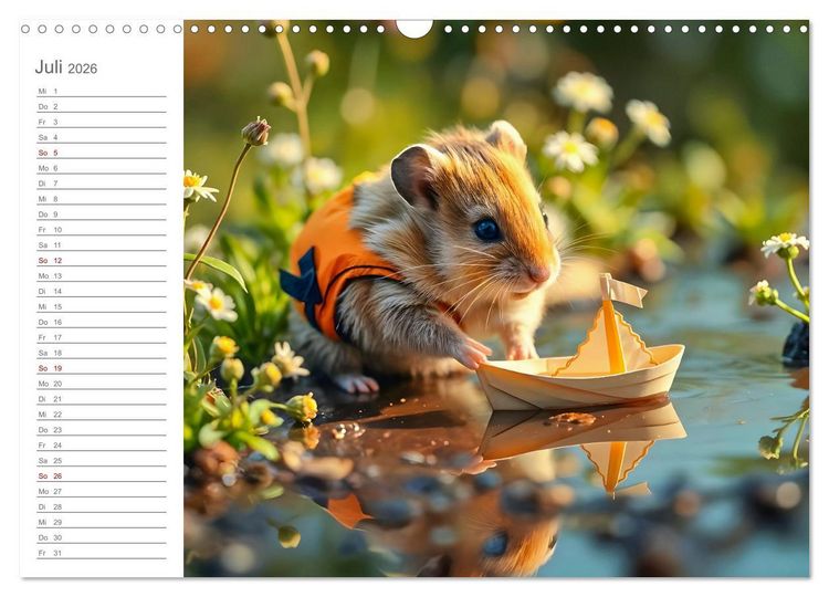 Produktbild: Spielzeit mit Schnuffel - Ein Hamster im Spielzeugparadies (Wandkalender 2026 DIN A3 quer), CALVENDO Monatskalender