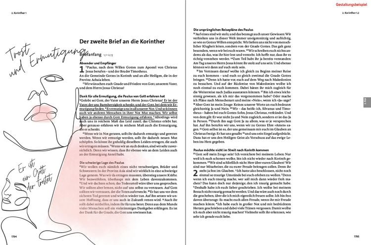 Produktbild: Basisbibel. Die Kompakte. Art Journaling Kreativedition zum k&uuml;nstlerischen Selbstgestalten. Kreative Bibelarbeit: moderne Bibel&uuml;bersetzung mit Schreibrand zum Malen, Zeichnen und Collagieren
