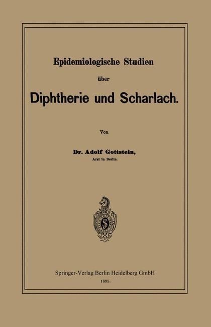 Produktbild: Epidemiologische Studien &uuml;ber Diphtherie und Scharlach