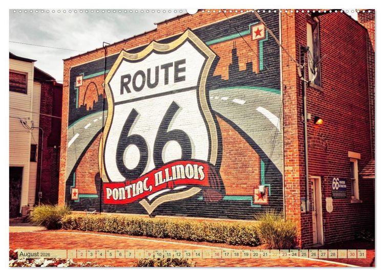 Produktbild: Nostalgie auf 2451 Meilen - Route 66 (hochwertiger Premium Wandkalender 2026 DIN A2 quer), Kunstdruck in Hochglanz