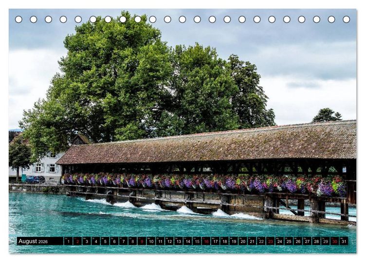Produktbild: Bellevue Schweiz (Tischkalender 2026 DIN A5 quer), CALVENDO Monatskalender