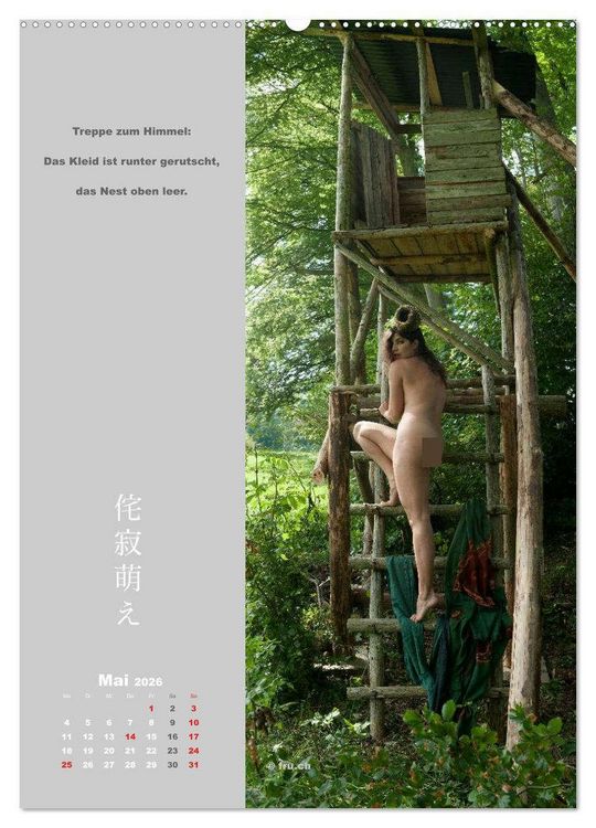 Produktbild: wabi sabi moe &mdash; bewundernswert verg&auml;nglich erotisch &mdash; Akt/Bodypainting (hochwertiger Premium Wandkalender 2026 DIN A2 hoch), Kunstdruck in Hochglanz