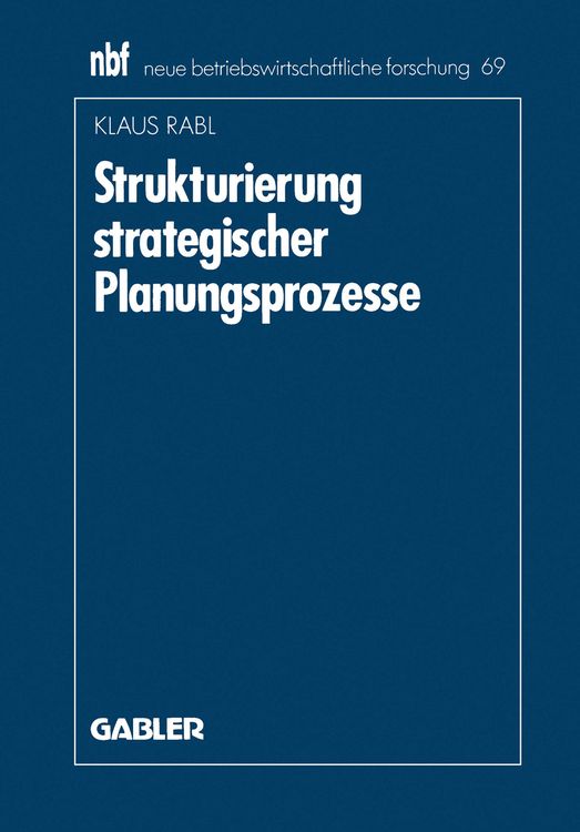 Produktbild: Strukturierung strategischer Planungsprozesse