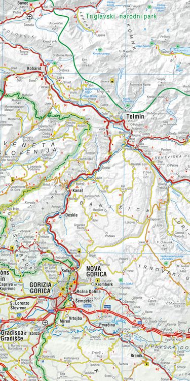 Produktbild: MoTourMaps Slowenien (Julische Alpen &bull; Karawanken) Auto- und Motorradkarte 1:250.000
