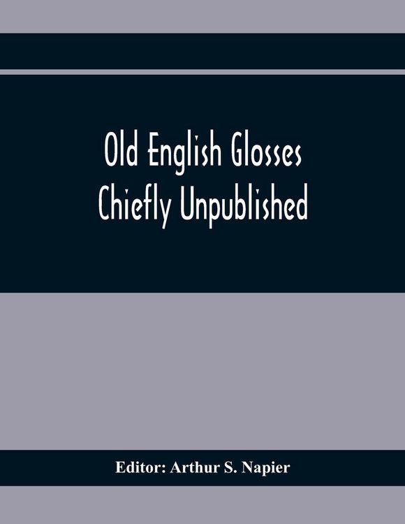 Produktbild: Old English Glosses