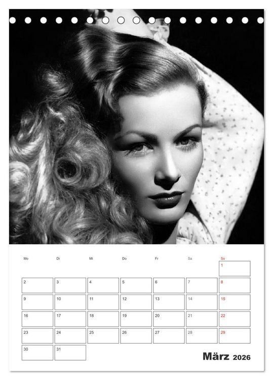Produktbild: Filmstars. Unvergessene Diven (Tischkalender 2026 DIN A5 hoch), CALVENDO Monatskalender