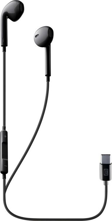 Produktbild: Cellularline In Ear Headset kabelgebunden Schwarz Lautst&auml;rkeregelung