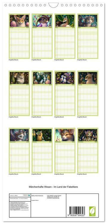 Produktbild: Familienplaner 2026 - M&auml;rchenhafte Wesen - Im Land der Fabeltiere mit 5 Spalten (Wandkalender, 21 x 45 cm) CALVENDO
