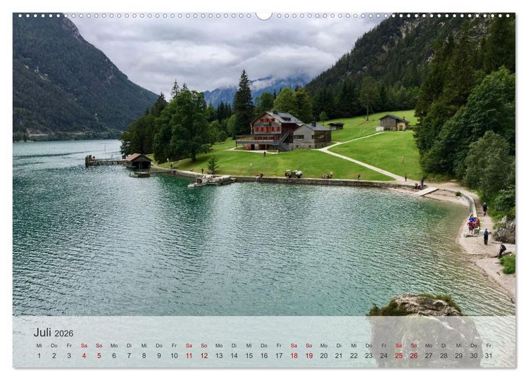 Produktbild: Alpenauszeit - Die Bergh&uuml;tten unserer Alpen (hochwertiger Premium Wandkalender 2026 DIN A2 quer), Kunstdruck in Hochglanz