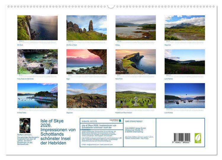 Produktbild: Isle of Skye 2026. Impressionen von Schottlands sch&ouml;nster Insel der Hebriden (hochwertiger Premium Wandkalender 2026 DIN A2 quer), Kunstdruck in Hochglanz