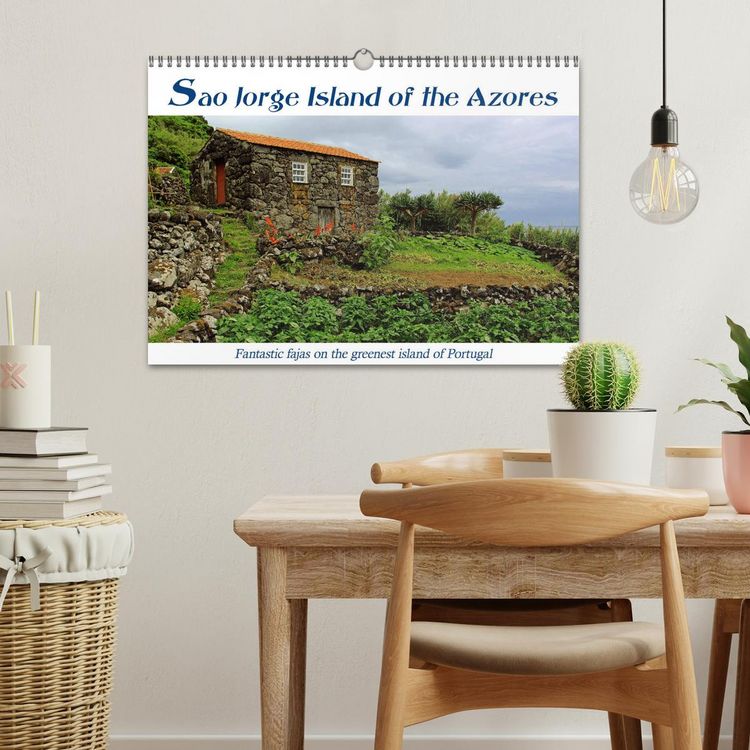 Produktbild: Sao Jorge Island of the Azores - fantastic fajas on the greenest island of Portugal (Wall Calendar 2026 DIN A3 landscape), CALVENDO 12 Month Wall Calendar