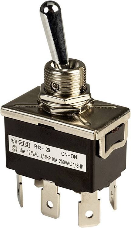Produktbild: SCI R13-29B Kippschalter 250 V/AC 10A 2 x Ein/Ein rastend 1St.