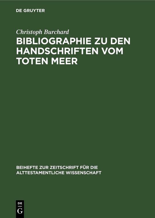 Produktbild: Bibliographie zu den Handschriften vom Toten Meer