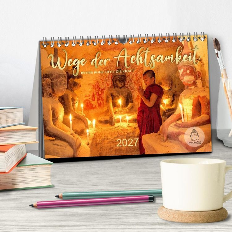 Produktbild: Wege der Achtsamkeit - In der Ruhe liegt die Kraft (Tischkalender 2027 DIN A5 quer), CALVENDO Monatskalender