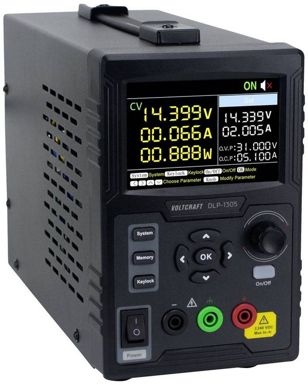 Produktbild: VOLTCRAFT DLP-1305 Labornetzger&auml;t, einstellbar 0 - 30 V 0 - 5 A 150 W Slave-Funktion Anzahl Ausg&auml;nge 1 x