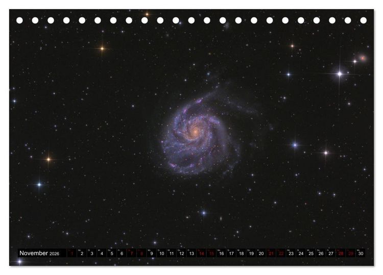 Produktbild: Galaxien im Universum (Tischkalender 2026 DIN A5 quer), CALVENDO Monatskalender