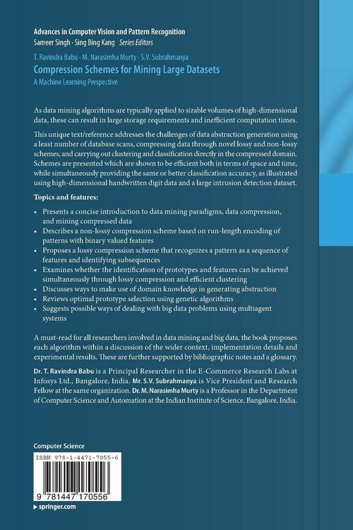 Produktbild: Compression Schemes for Mining Large Datasets