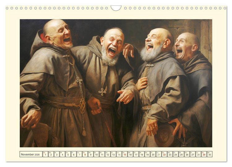 Produktbild: Das lachende Mittelalter. Spa&szlig; und Schenkelklopfer gab es schon immer! (Wandkalender 2026 DIN A3 quer), CALVENDO Monatskalender