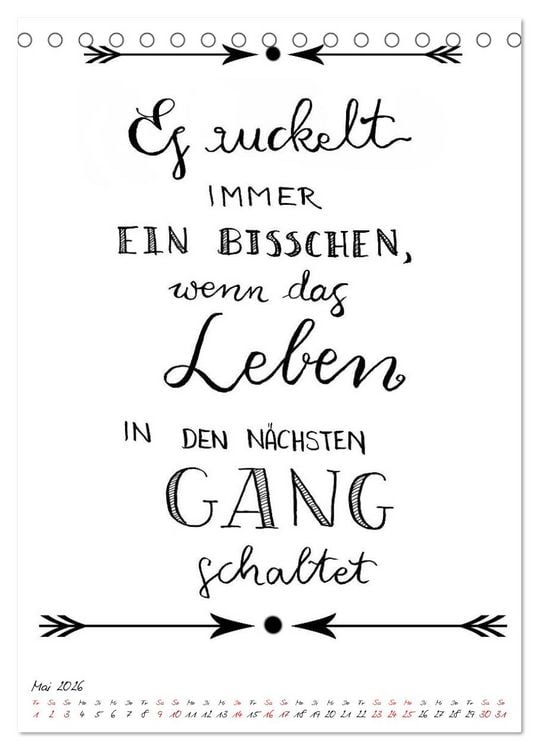 Produktbild: Spruch-Reich-handgeschriebene Spr&uuml;che von frech bis weise (Tischkalender 2026 DIN A5 hoch), CALVENDO Monatskalender