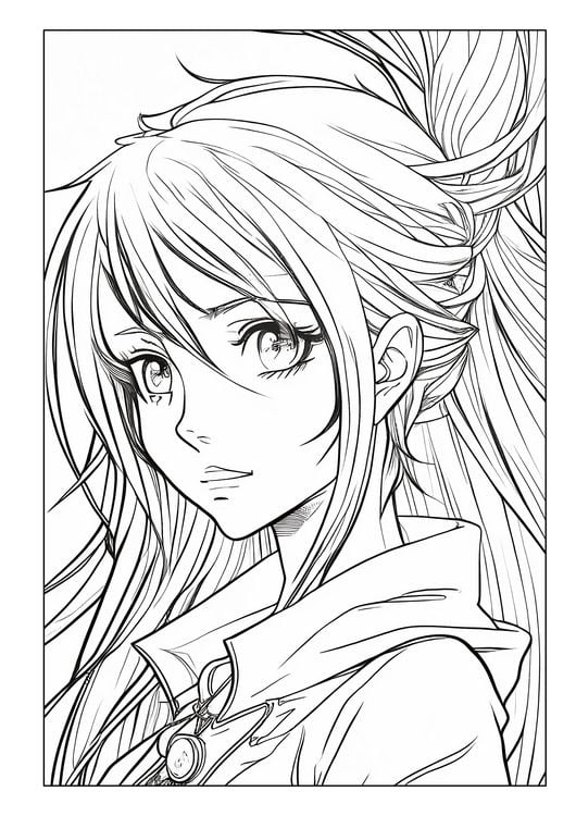 Produktbild: Manga Malbuch f&uuml;r M&auml;dchen ab 8 Jahren mit 52 Ausmalbildern