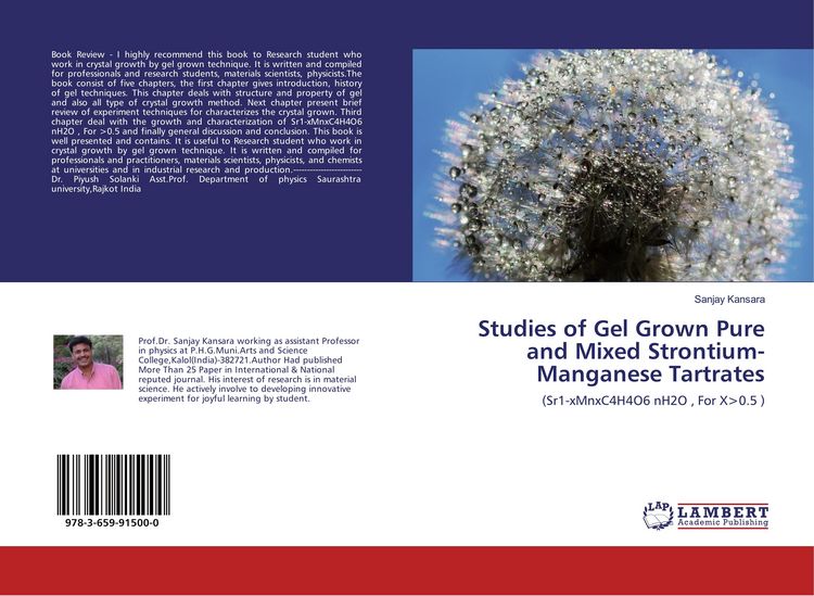 Produktbild: Studies of Gel Grown Pure and Mixed Strontium-Manganese Tartrates