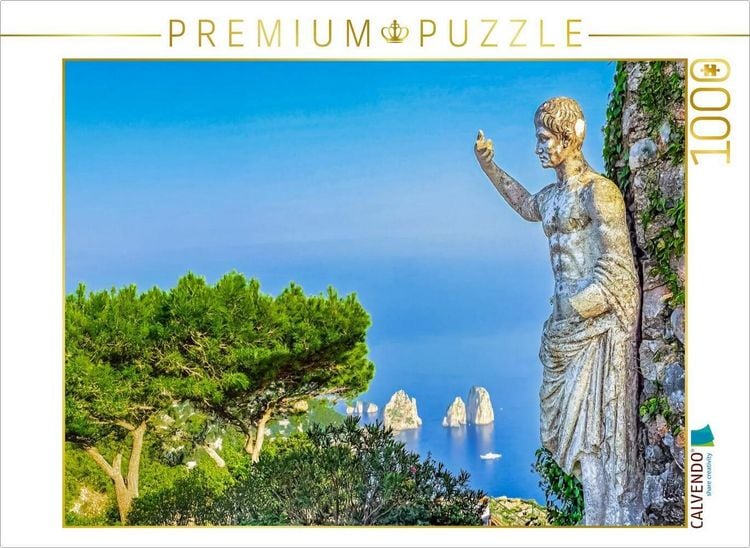 Produktbild: CALVENDO Puzzle Kaiser Augustus mit Blick auf die Fariglioni Felsen | 1000 Teile Lege-Gr&ouml;&szlig;e 64x48cm Foto-Puzzle f&uuml;r gl&uuml;ckliche Stunden
