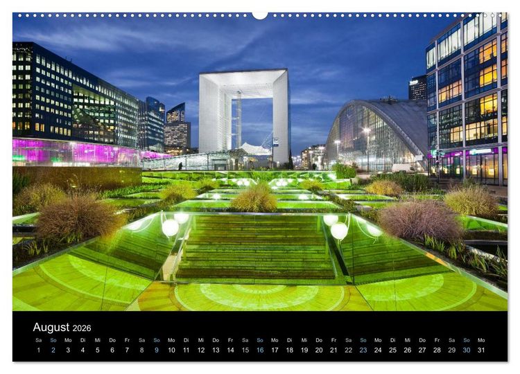 Produktbild: Paris bei Nacht 2026 (hochwertiger Premium Wandkalender 2026 DIN A2 quer), Kunstdruck in Hochglanz