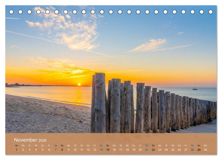 Produktbild: Die Bretagne - Sonne und das Meer (Tischkalender 2026 DIN A5 quer), CALVENDO Monatskalender