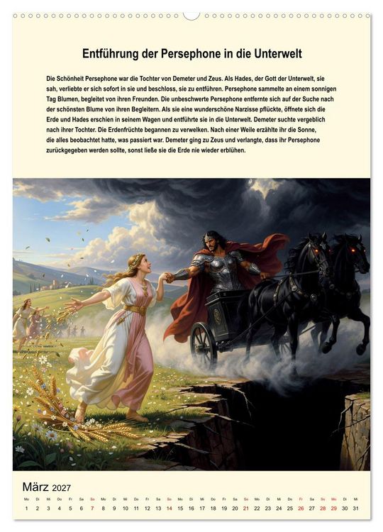 Produktbild: Helden der griechischen Mythologie (Wandkalender 2027 DIN A2 hoch), CALVENDO Monatskalender
