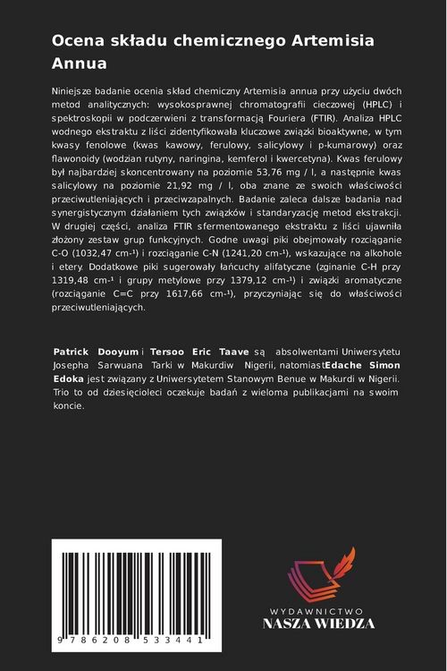 Produktbild: Ocena sk&iquest;adu chemicznego Artemisia Annua