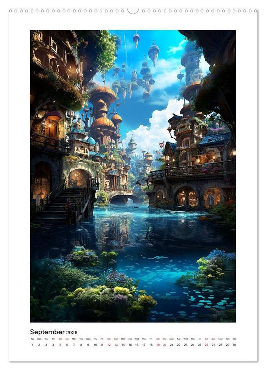 Produktbild: Incredibly Cool Places (High Quality Premium Wall Calendar 2026 DIN A2 portrait),CALVENDO 12 Month Wall Calendar