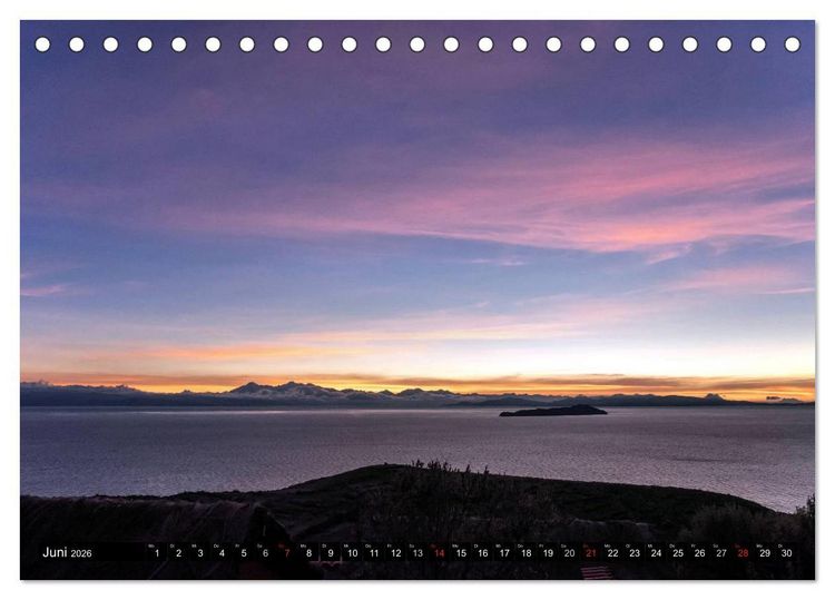 Produktbild: Peru - Bolivien. Eine s&uuml;damerikanische Zwei-L&auml;nder-Reise (Tischkalender 2026 DIN A5 quer), CALVENDO Monatskalender