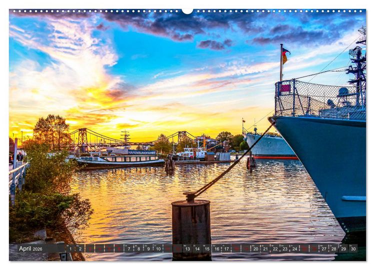 Produktbild: Wilhelmshaven - Bezaubernde Momente (hochwertiger Premium Wandkalender 2026 DIN A2 quer), Kunstdruck in Hochglanz