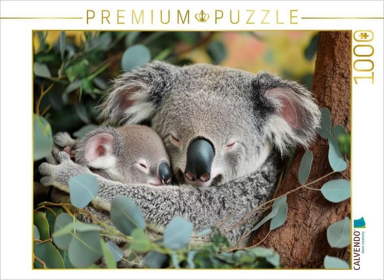Produktbild: CALVENDO Puzzle Koalakuscheln pur | 1000 Teile Lege-Gr&ouml;&szlig;e 64x48cm Foto-Puzzle f&uuml;r gl&uuml;ckliche Stunden