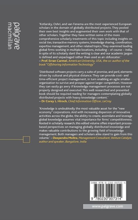 Produktbild: Knowledge Processes in Globally Distributed Contexts
