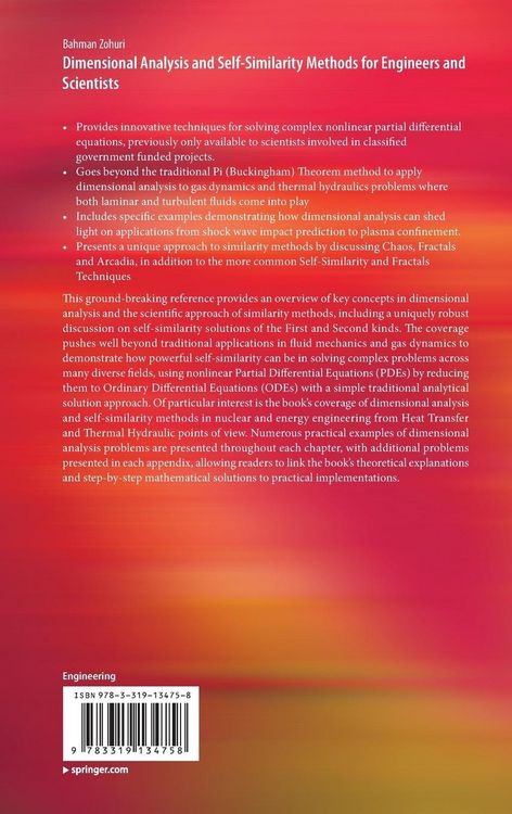 Produktbild: Dimensional Analysis and Self-Similarity Methods for Engineers and Scientists