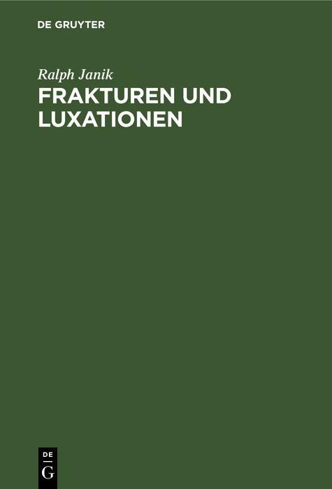 Produktbild: Frakturen und Luxationen